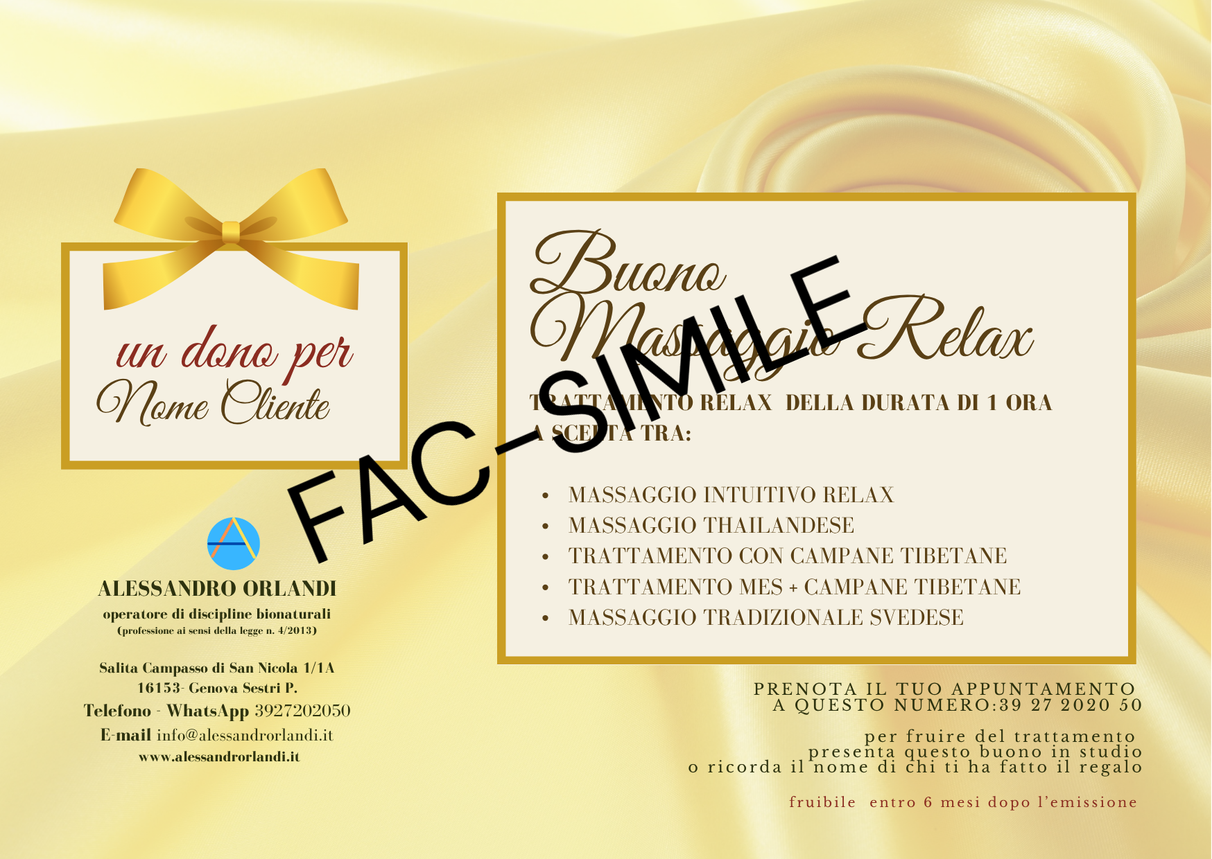 Above you see an example of a voucher that can be completely customized
